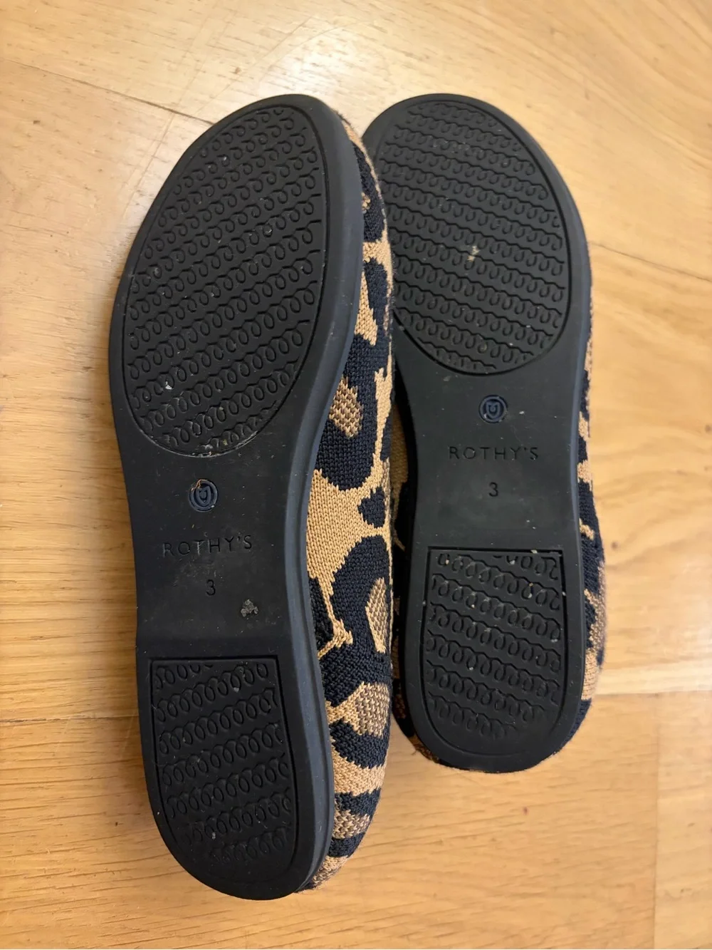 Rothy's Kids Leopard Mary Jane Flats in Brown and Black